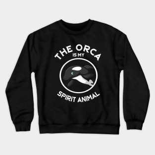 The Orca Is My Spirit Animal Orca Family Vintage Retro Killer Whale Family Crewneck Sweatshirt